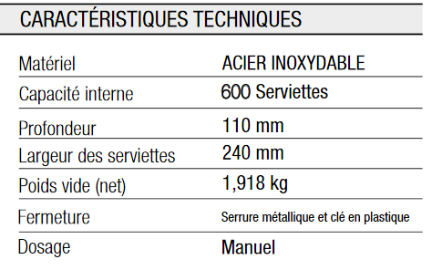 Distributeurs essuie mains acier inox brossé Distributeurs essuie mains acier inox brossé