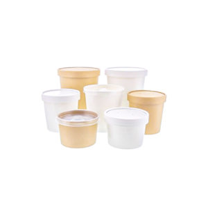 Kraft soepkommen bruin wit