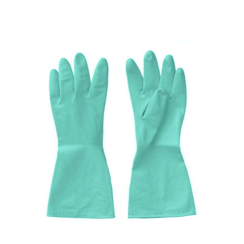 Vert-M-Gants de lavage femme épaississement PVC ménage nettoyage  imperméable à l'eau protège - mains latex durable lavage linge brosse bol  chêne